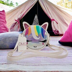 OMG Brand, Unicorn, Rainbow Hair, Hologram, Crossbody Bag, Glitter, White